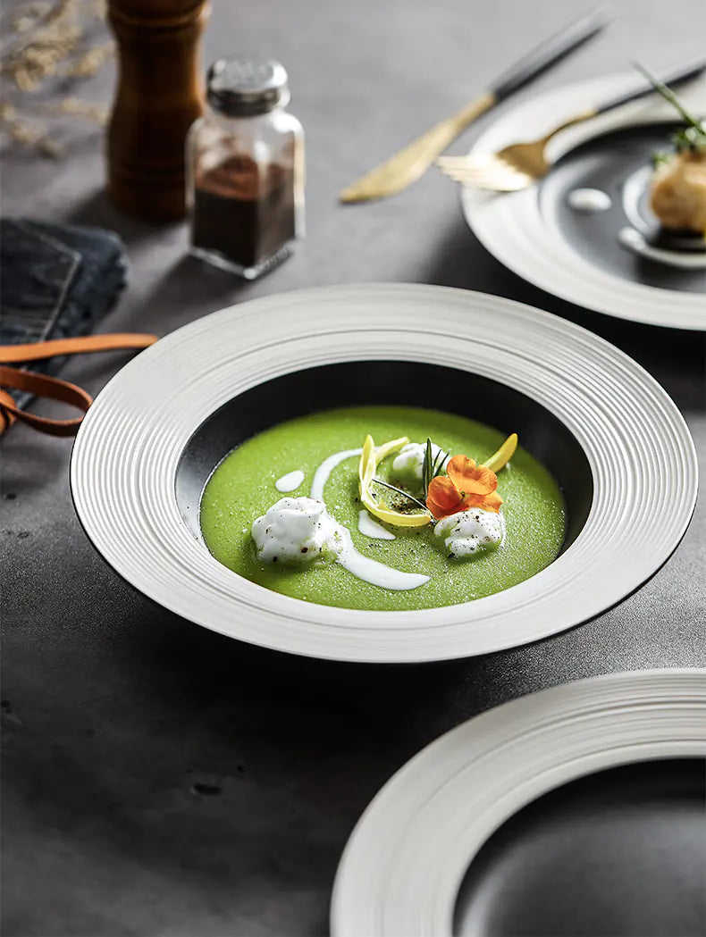 Equator Black Porcelain Plate
