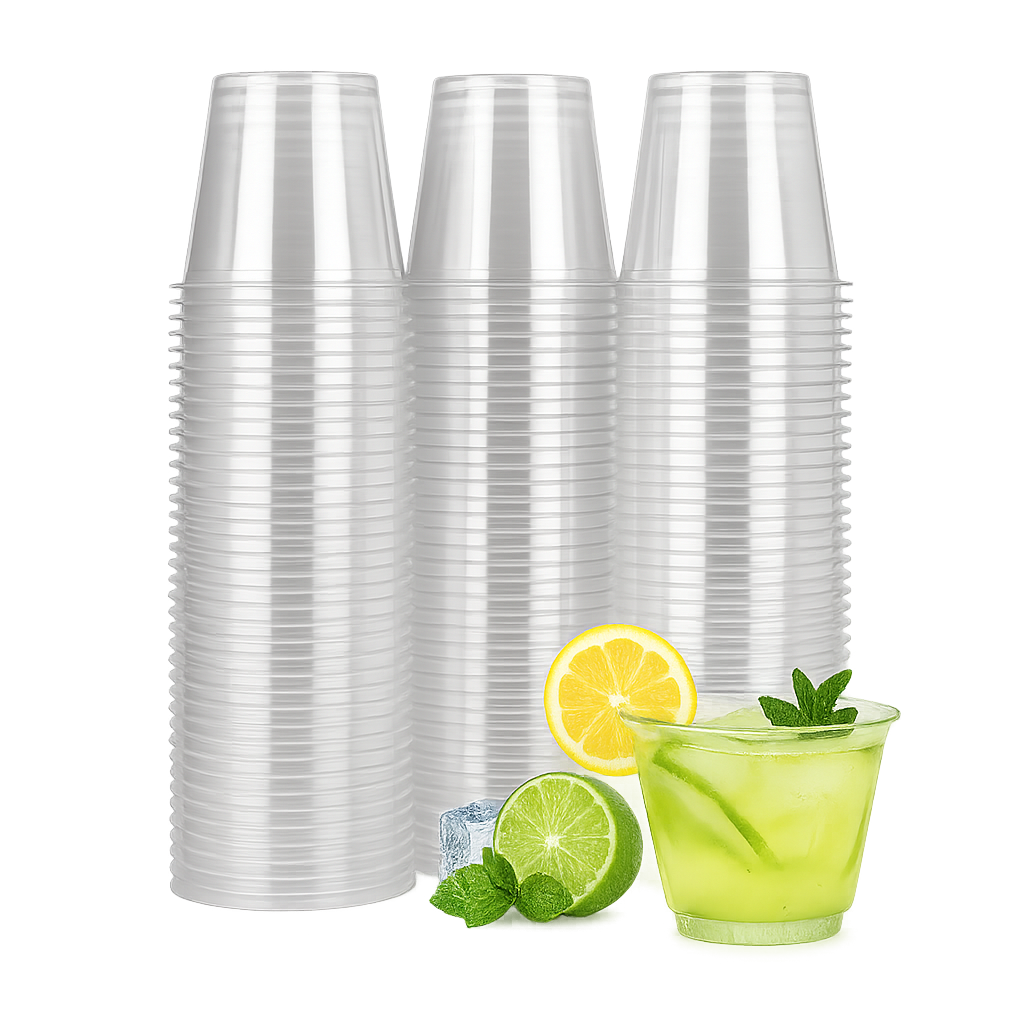 ClearView 9 oz Plastic Cups - 100 Pack
