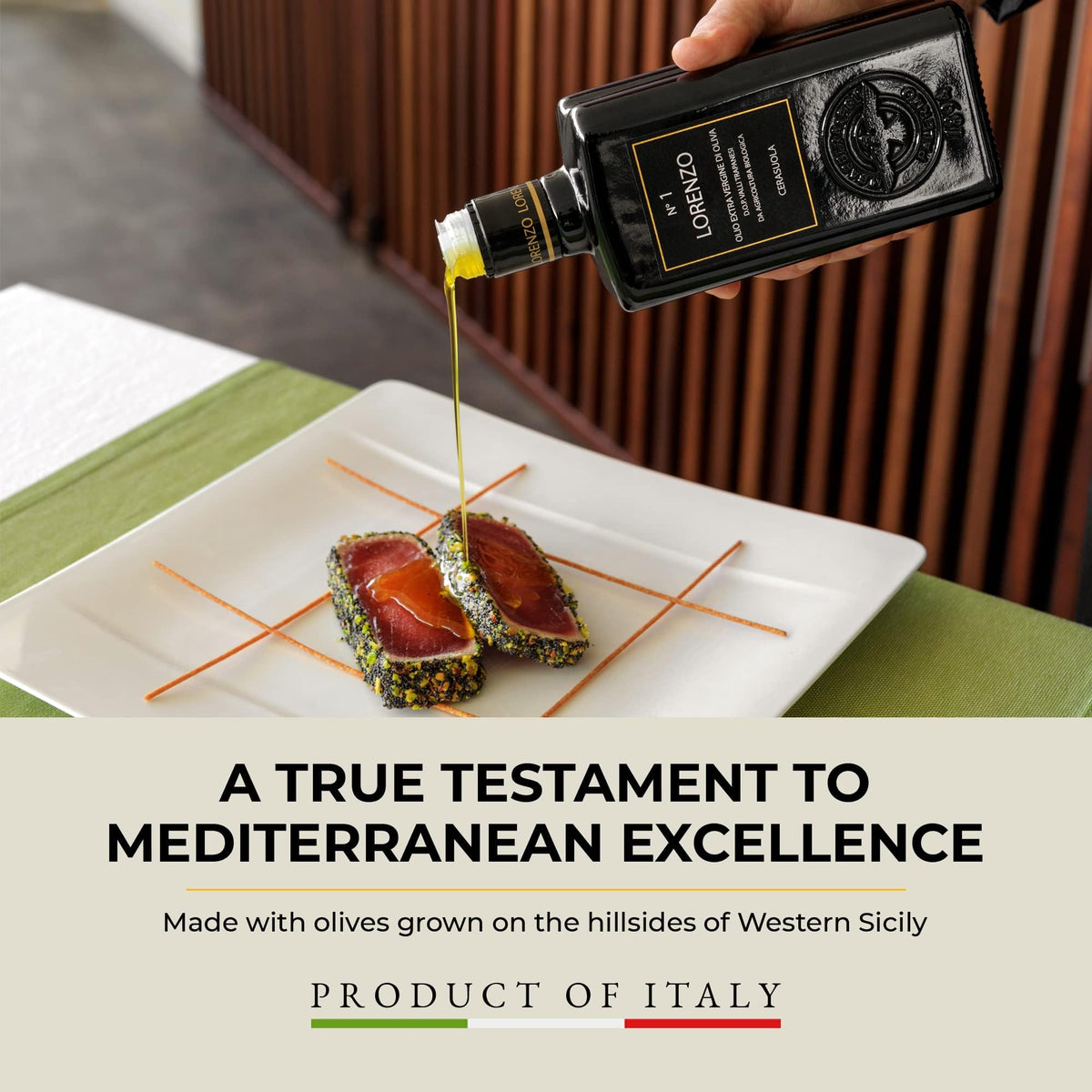 Barbera Lorenzo N° 1 Organic Extra Virgin Olive Oil PDO Valli Trapanesi, 16.9 fl oz | Premium Sicilian EVOO from Organic Cerasuola Olives | Bold Fruity Flavor & Cold-Pressed Quality