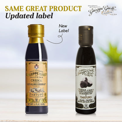Giusti Fig Balsamic Vinegar Glaze Condiment– Italian Gourmet Balsamic Reduction with Sweet Fig, Rich & Tangy Drizzle for Cheese, Meat, Salads & More, Based on Balsamic Vinegar