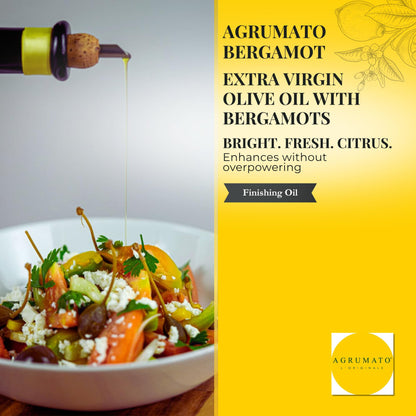 Agrumato Olive Oil, Cold Pressed Italian Extra Virgin with Fresh Citrus Peel, Small Batch Gourmet Finishing Oil for Salads Seafood Pasta Cooking, 6.76 Fl Oz