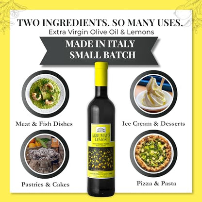 Agrumato Olive Oil, Cold Pressed Italian Extra Virgin with Fresh Citrus Peel, Small Batch Gourmet Finishing Oil for Salads Seafood Pasta Cooking, 6.76 Fl Oz