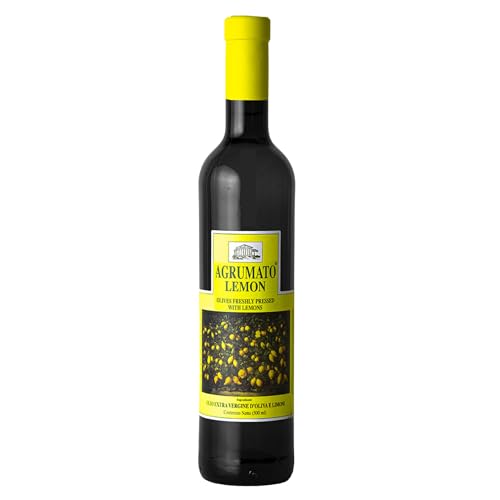 Agrumato Olive Oil, Cold Pressed Italian Extra Virgin with Fresh Citrus Peel, Small Batch Gourmet Finishing Oil for Salads Seafood Pasta Cooking, 6.76 Fl Oz