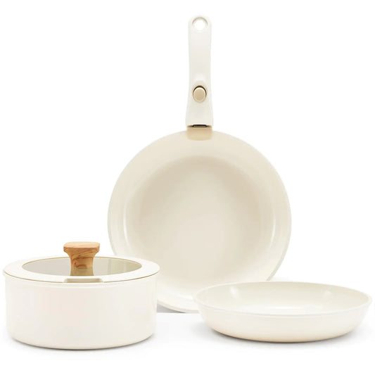 Hausfrau White Ceramic Stackable Cookware