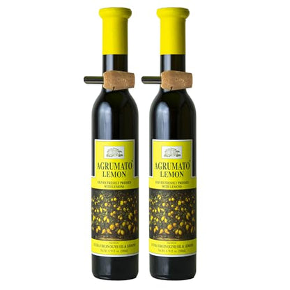 Agrumato Olive Oil, Cold Pressed Italian Extra Virgin with Fresh Citrus Peel, Small Batch Gourmet Finishing Oil for Salads Seafood Pasta Cooking, 6.76 Fl Oz