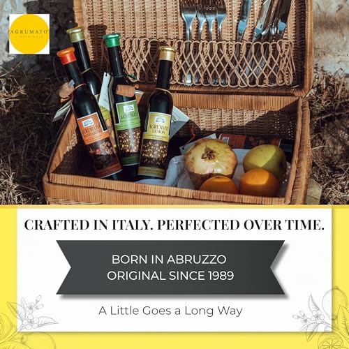 Agrumato Olive Oil, Cold Pressed Italian Extra Virgin with Fresh Citrus Peel, Small Batch Gourmet Finishing Oil for Salads Seafood Pasta Cooking, 6.76 Fl Oz