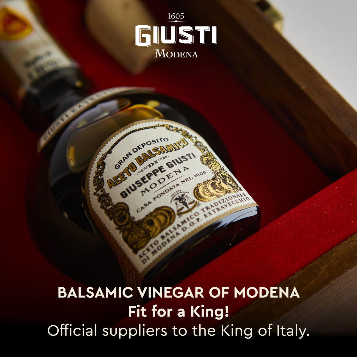 Giusti Traditional Balsamic Vinegar of Modena DOP Wooden Box - 3.4 fl oz