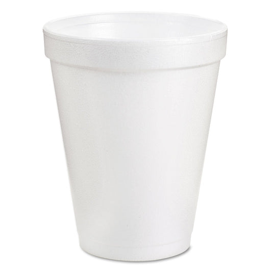 Dart® Insulated Foam Drinking Cups, White, 8 Oz, Box Of 1,000 Cups