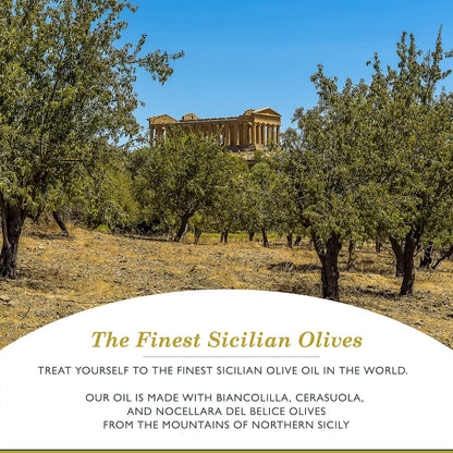 Frantoia Extra Virgin Olive Oil from Italy - Fruity, Unfiltered, Cold Extracted Authentic Sicilian Olive Oil - Fresh Harvest, Imported From Italy - 33.8 fl oz