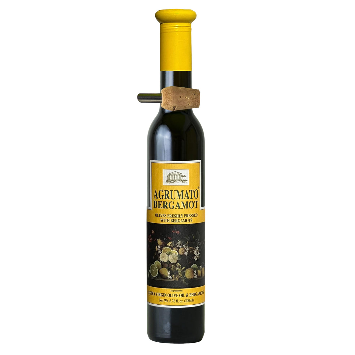 Agrumato Olive Oil, Cold Pressed Italian Extra Virgin with Fresh Citrus Peel, Small Batch Gourmet Finishing Oil for Salads Seafood Pasta Cooking, 6.76 Fl Oz