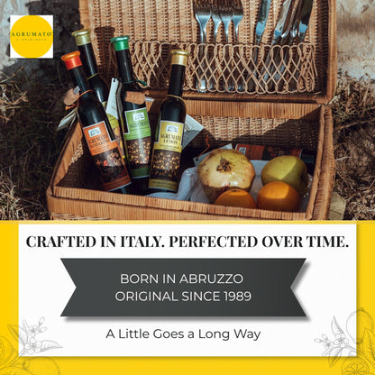 Agrumato Olive Oil, Cold Pressed Italian Extra Virgin with Fresh Citrus Peel, Small Batch Gourmet Finishing Oil for Salads Seafood Pasta Cooking, 6.76 Fl Oz