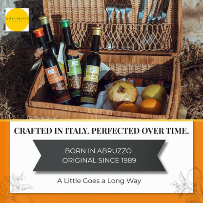 Agrumato Olive Oil, Cold Pressed Italian Extra Virgin with Fresh Citrus Peel, Small Batch Gourmet Finishing Oil for Salads Seafood Pasta Cooking, 6.76 Fl Oz