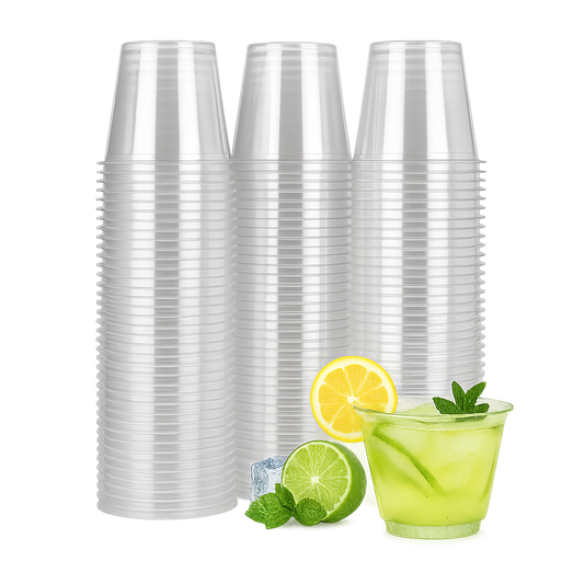 ClearView 9 oz Plastic Cups - 100 Pack